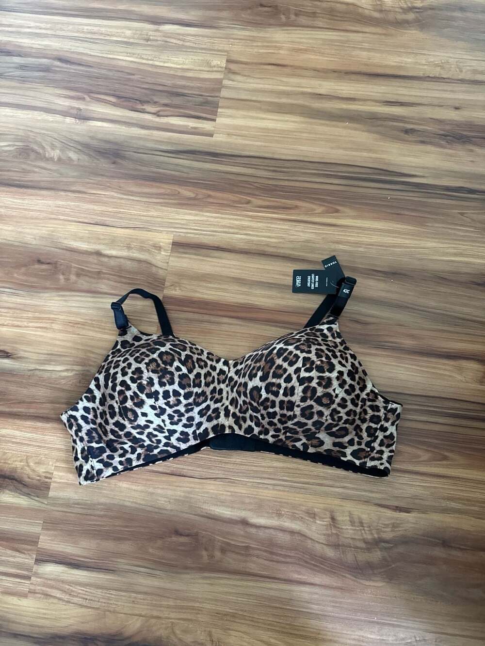 Torrid Curve Wire-Free Lightly Lined Leopard Print Everyday Bra 42C